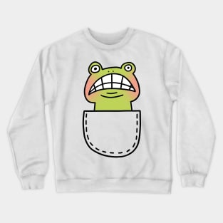 Weird frog with teeth Crewneck Sweatshirt